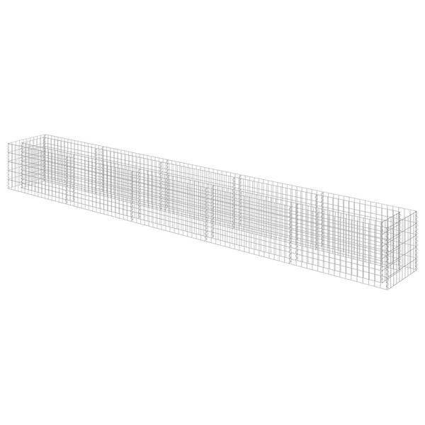 vidaXL Gabionen-Hochbeet Verzinkter Stahl 450&times;50&times;50 cm
