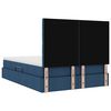 vidaXL Aufbewahrungsbett mit Matratze Blau 140 x 200 cm Polyester