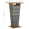 vidaXL 5-tlg. Gartenbar-Set mit Kissen Poly Rattan Grau