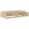 vidaXL Aufbewahrungsbettgestell Sonoma-Eiche 90 cm Holzwerkstoff