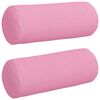 vidaXL Bolsterkissen 2 St&uuml;ck Rosa &Oslash; 15 x 40 cm Stoff