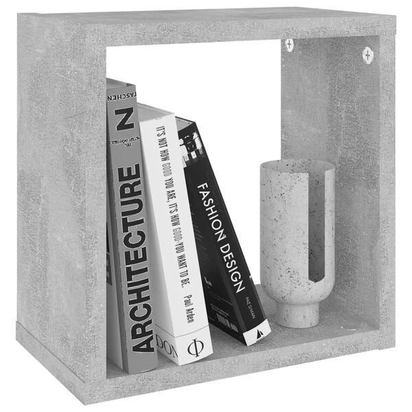 vidaXL W&uuml;rfelregale 4 Stk. Betongrau 26x15x26 cm