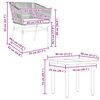 vidaXL 5-tlg. Garten-Essgruppe mit Kissen Schwarz Poly Rattan Glas