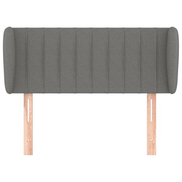 vidaXL Kopfteil mit Ohren Dunkelgrau 93x23x78/88 cm Stoff
