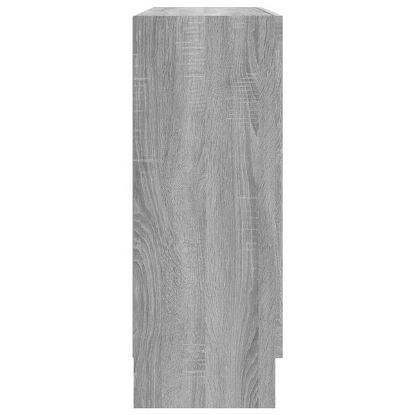 vidaXL Vitrinenschrank Grau Sonoma 82,5x30,5x80 cm Holzwerkstoff