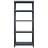 vidaXL Lagerregal Schwarz 500 kg 90 x 60 x 180 cm Kunststoff