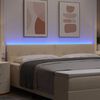 vidaXL LED Kopfteil mit LED-Lichtleisten Creme 200 cm Polyester
