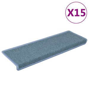 vidaXL Stufenmatten 15 Stk. 65x21x4 cm Seeblau Rechteckiger Rand