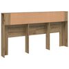 vidaXL Bett-Kopfteil mit Ablagen Artisan-Eiche 200x18,5x102,5 cm