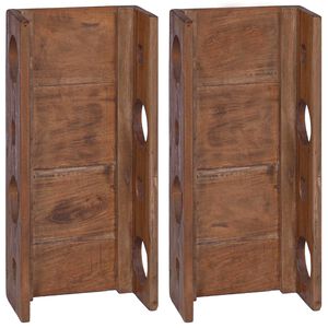 vidaXL Regal Braun 24 x 13 x 54 cm Massives Mahagoni Holz