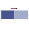 vidaXL Ausziehbare Seitenmarkise 100x300 cm Blau