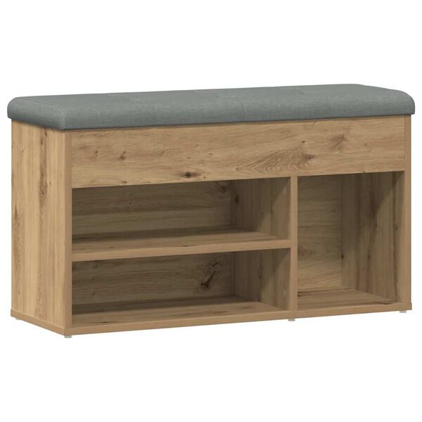 vidaXL Schuhbank Artisan-Eiche 82x32x45,5 cm Holzwerkstoff