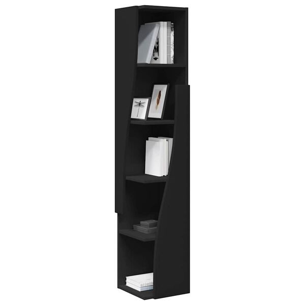 vidaXL Eckschrank Schwarz 27,5x27x140cm Holzwerkstoff