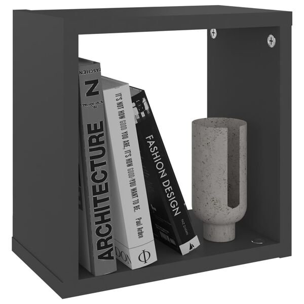 vidaXL W&uuml;rfelregale 4 Stk. Grau 26x15x26 cm