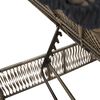 vidaXL Sonnenliegen 2 Stk. mit Tisch Grau Poly Rattan