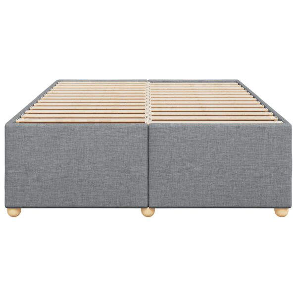 vidaXL Bettgestell ohne Matratze Hellgrau 160x200 cm Stoff