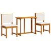 vidaXL Garten Bistro Set 3 pcs Braun Massivholz Akazie