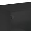 vidaXL Highboard mit T&uuml;ren Schwarz 68x37x142 cm Holzwerkstoff