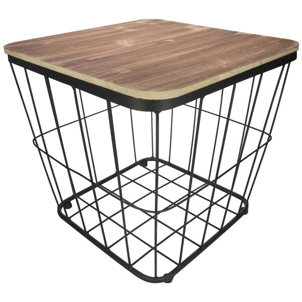 Gusta Beistelltisch Metall 38,5 x 38,5 x 37 cm Schwarz 04310970