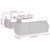 vidaXL 6-tlg. Garten-Sofagarnitur mit Kissen Hellgrau Poly Rattan