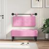 vidaXL H&auml;ngevorderseite Wandmontiert Rosa 100 x 55 x 5 cm Stoff