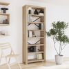 vidaXL B&uuml;cherregal 7 B&ouml;den 80x30x200 cm Massivholz Akazie