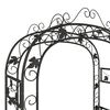 vidaXL Gartenbogen Schwarz 116x45x240 cm Stahl
