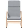 vidaXL Relaxsessel mit Hocker Hellgrau Stoff