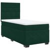 vidaXL Boxspringbett mit Matratze Dunkelgr&uuml;n 80x200 cm Samt