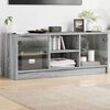 vidaXL TV-Schrank mit Glast&uuml;ren Grau Sonoma 102x37x42 cm