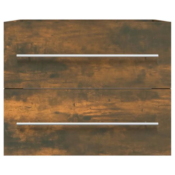 vidaXL Waschbeckenschrank R&auml;uchereiche 60x38,5x48 cm Holzwerkstoff