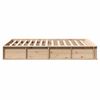vidaXL Bettrahmen Braun 120 x 200 cm Massives Kiefernholz