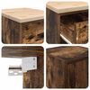 vidaXL Garagenschr&auml;nke 2 Stk. R&auml;uchereiche Holzwerkstoff