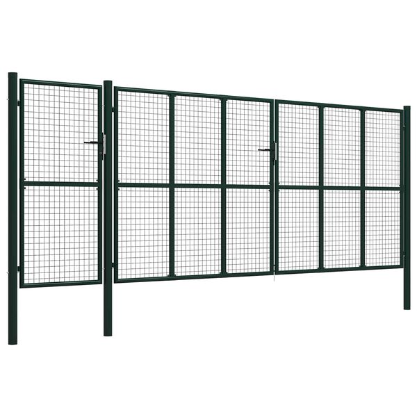 vidaXL Zauntor mit Schloss Gr&uuml;n 175 cm Stahl