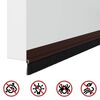vidaXL Selbstklebende T&uuml;rb&uuml;rstendichtungen 12 pcs Braun 100 cm