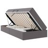 vidaXL Aufbewahrungsbett mit Matratze mit Matratze 2 pcs Grau Leder