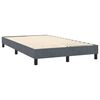 vidaXL Boxspringbett mit Matratze Dunkelgrau 120x220 cm Samt
