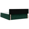vidaXL Ottoman-Bett mit Matratze Dunkelgr&uuml;n 200x200 cm Samt
