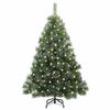vidaXL K&uuml;nstlicher Weihnachtsbaum mit 150 LEDs Gr&uuml;n 120 cm PE und PVC