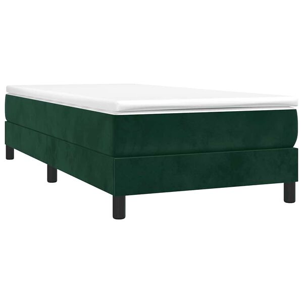 vidaXL Boxspringbettgestell Dunkelgr&uuml;n 90x200 cm Samt