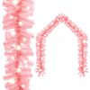 vidaXL Weihnachtsgirlande mit LED 10 m Rosa