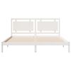 vidaXL Massivholzbett Extra Lang ohne Matratze Weiß 200x210 cm