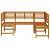 vidaXL Gartenbänke Set 3 pcs Braun Massivholz Akazie