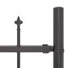 vidaXL Gartenzaun 7 pcs Grau 170 x 190 cm Pulverbeschichteter Stahl