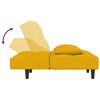 vidaXL Schlafsofa 2-Sitzer mit 2 Kissen & Hocker Gelb Samt