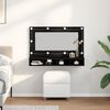 vidaXL Spiegelschrank mit Regal Schwarz Eichen-Optik 90 x 31,5 x 62 cm