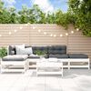 vidaXL 6-tlg. Garten-Lounge-Set Wei&szlig; Massivholz Kiefer