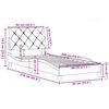 vidaXL Bettgestell ohne Matratze Hellgrau 80x200 cm Stoff