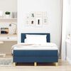 vidaXL Boxspringbett mit Matratze mit Kopfteil Blau 120 x 190 cm Stoff