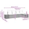 vidaXL Gartensofa-set mit Kissen 5 pcs Beige und Creme Poly Rattan